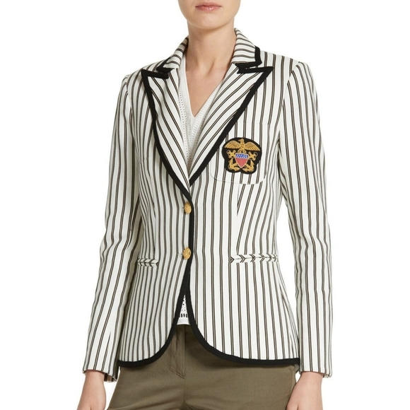 Veronica Beard Jackets & Blazers - Veronica Beard Spirit Stripe Cotton Blazer